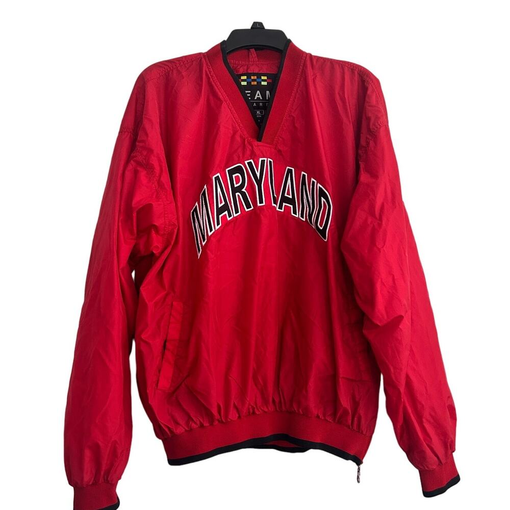 Vintage Team Apparel Men's Size XL University of Maryland Pullover Red Black